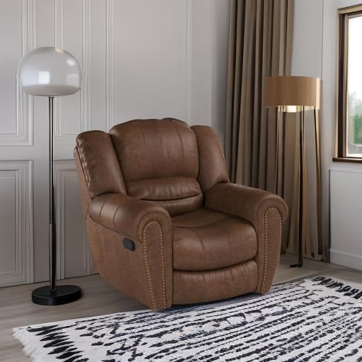 Nut Brown Classic Leather Manual Recliner
