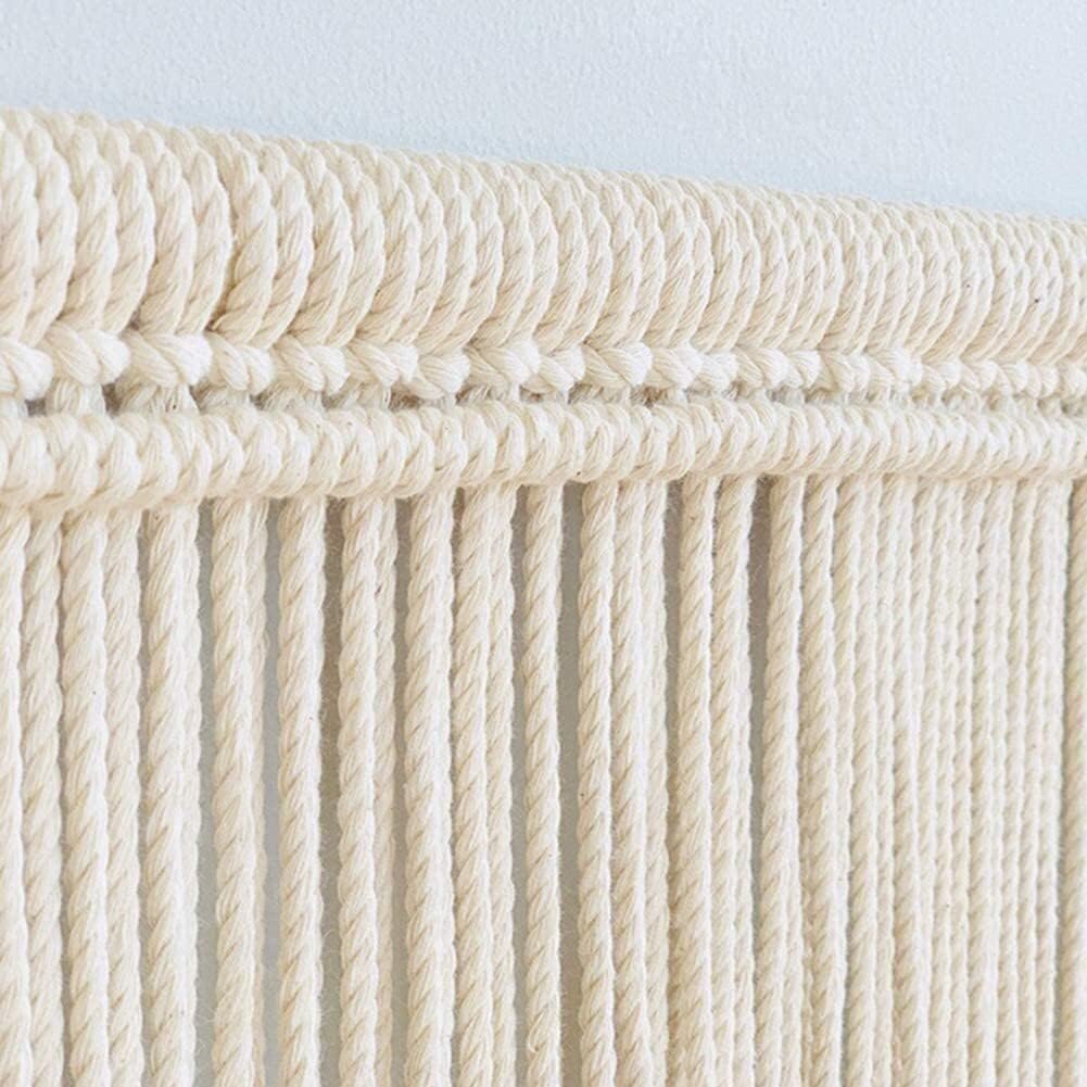 Wave Pattern Fringe Macrame Boho Wall Tapestry