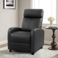 Black PU Leather Winback Massage Recliner Chair