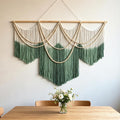 Green Tie-Dye Large Macrame Wall Hanging
