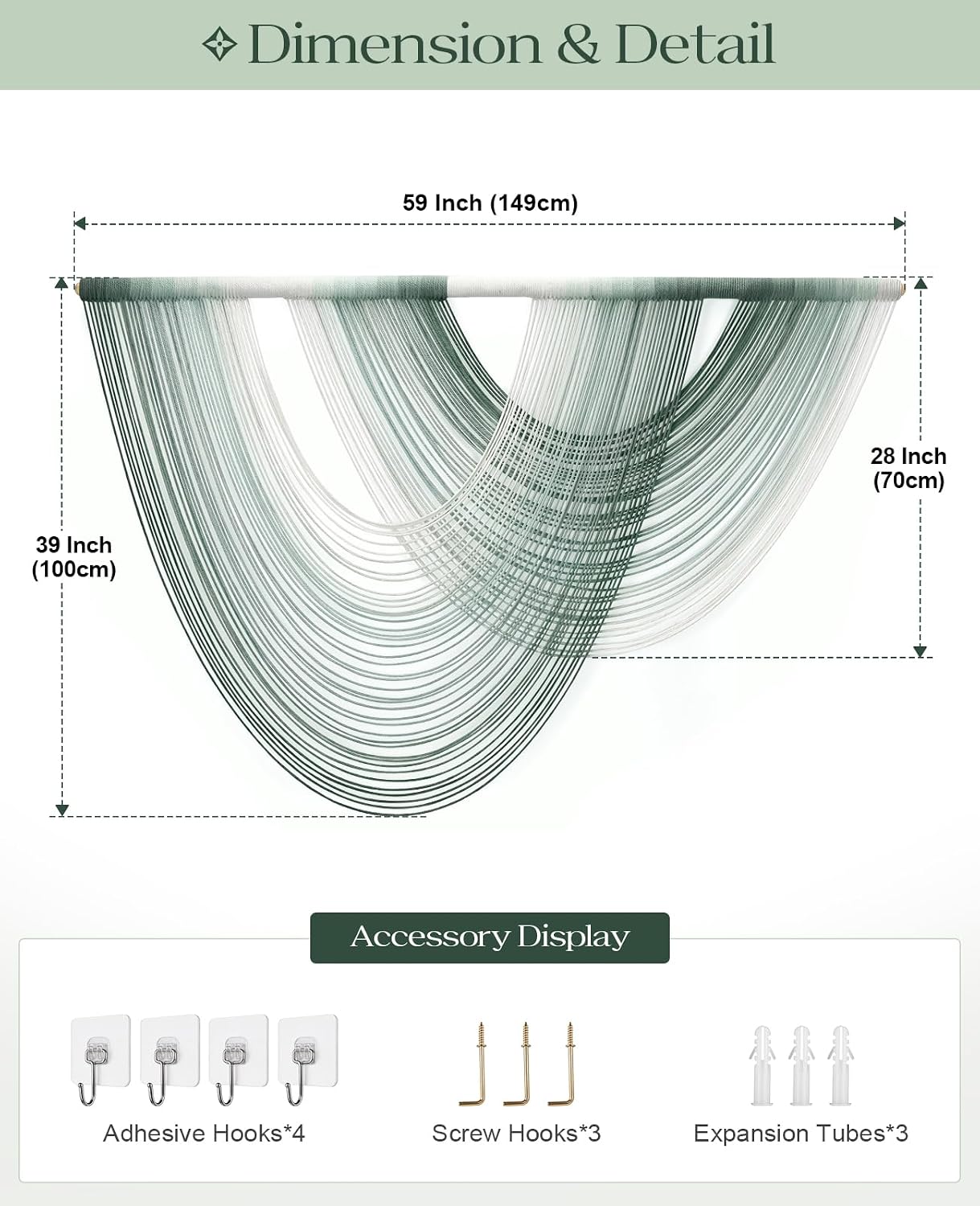 Ombre Dip Dye Large Macrame Wall Hanging