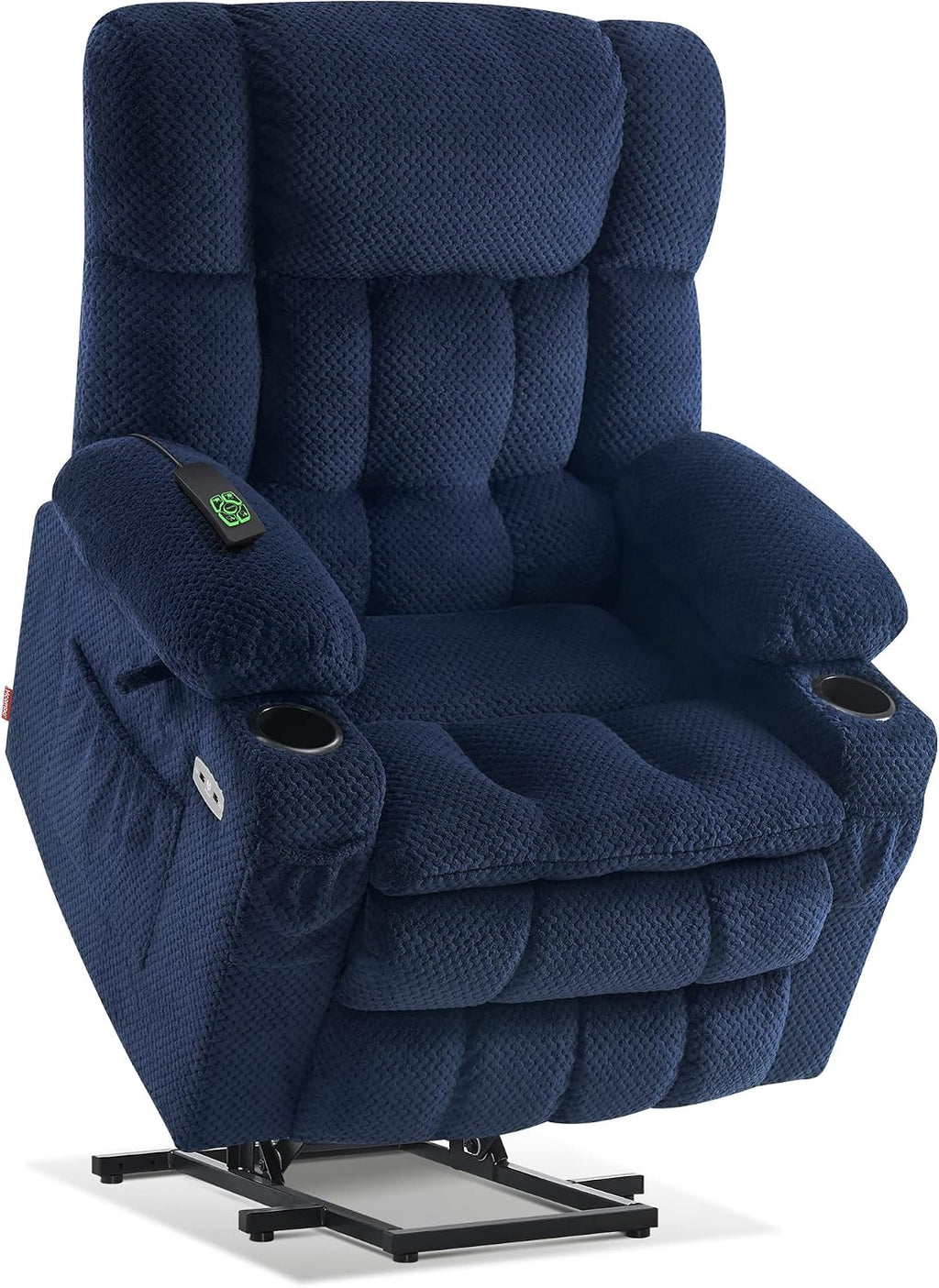 Blue Dual Motor Lift Massage Recliner