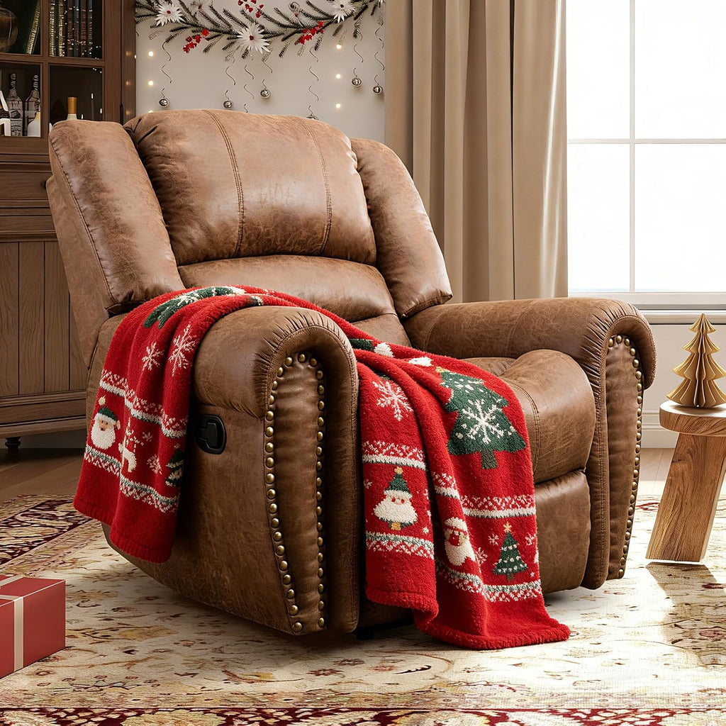 Nut Brown Classic Leather Manual Recliner