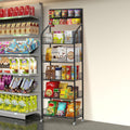 Rolling 5-Tier Metal Snack Display Rack