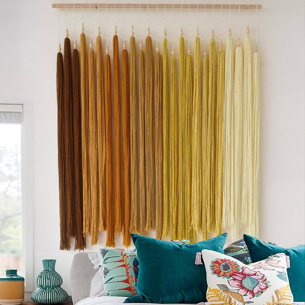 Beaded Tassel Macrame Boho Wall Hanging