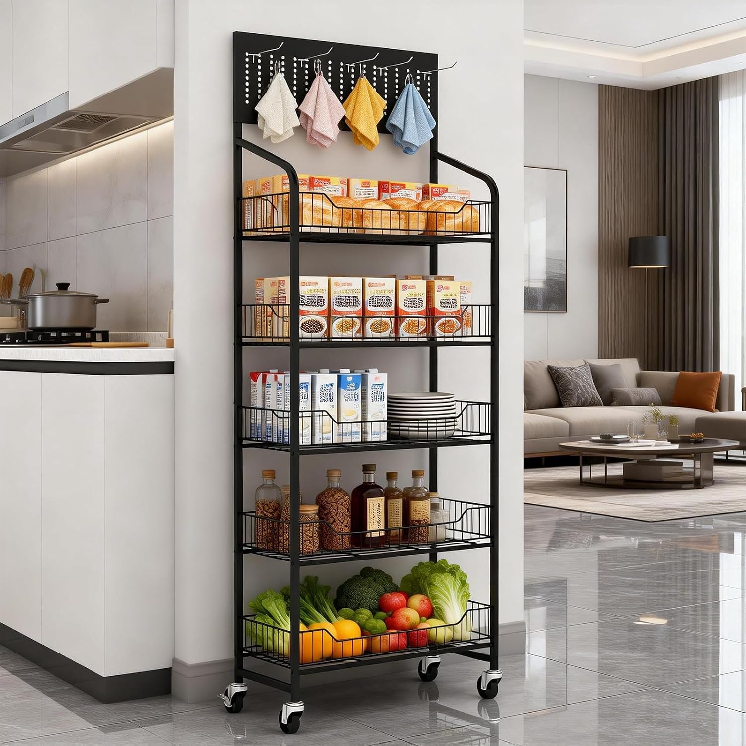 5-Tier Metal Retail Snack Display Rack
