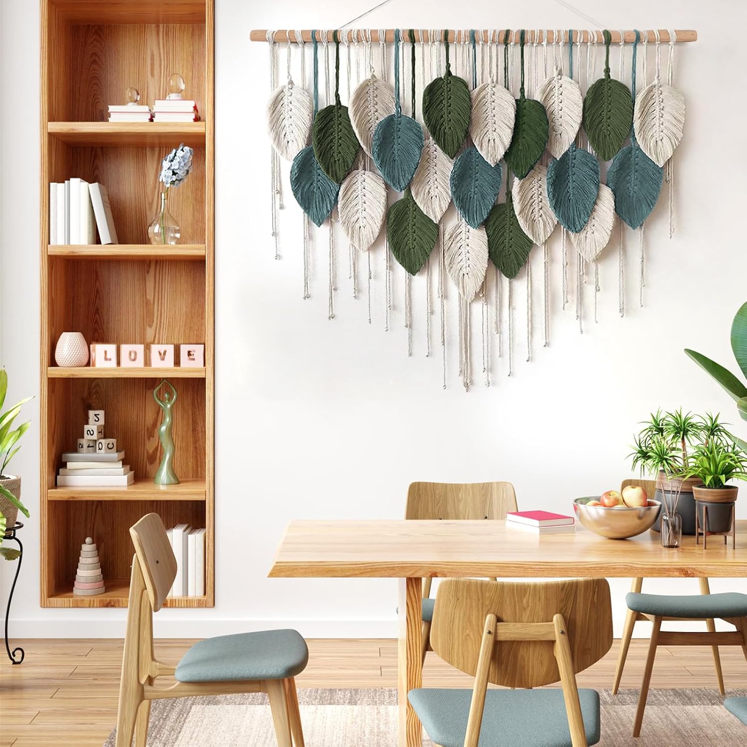 Large Leaf Macrame Boho Wall Hanging