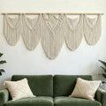 Oversized Beige Fringe Macrame Wall Hanging