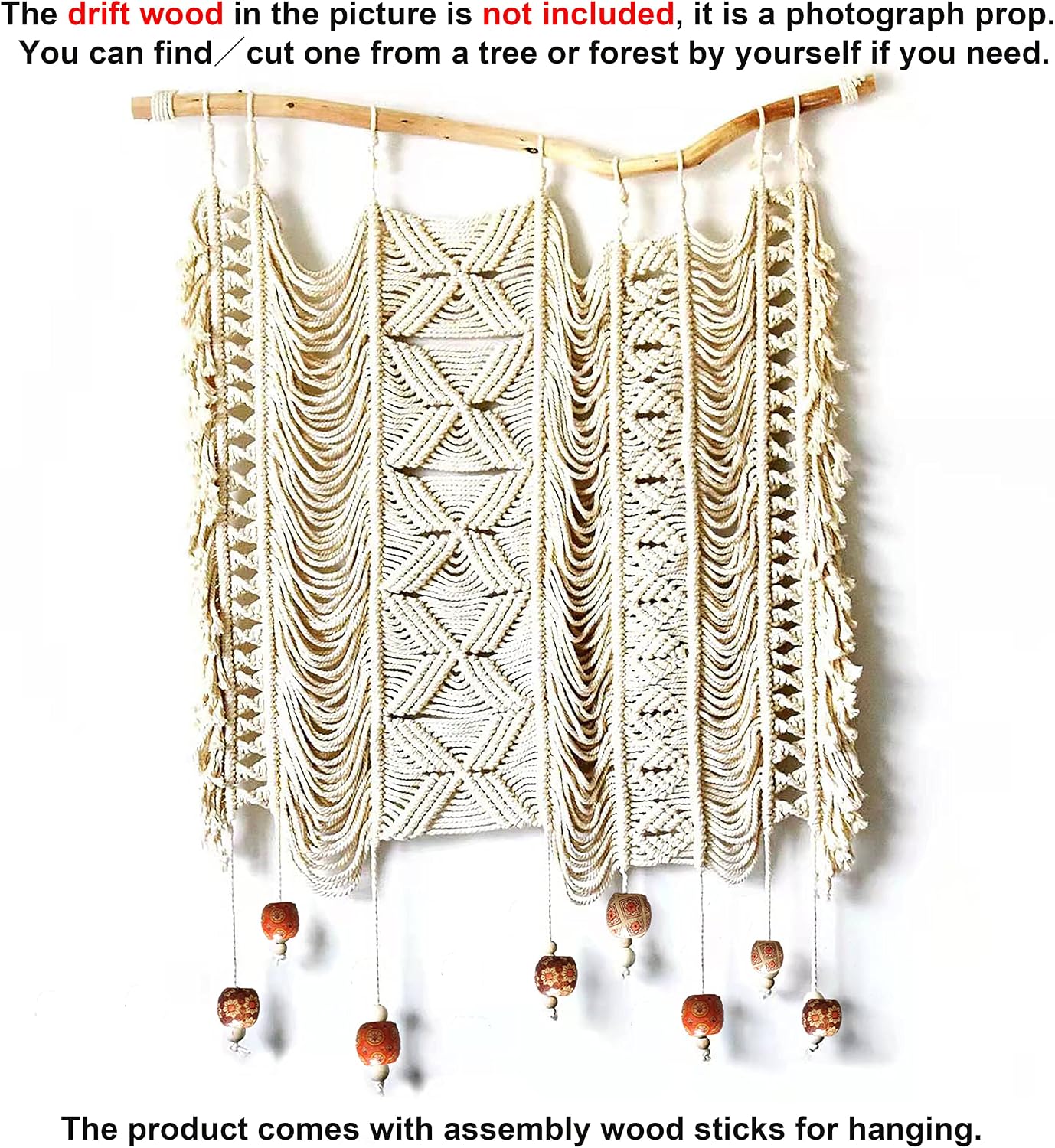 Boho Hand Woven Macrame Wall Hanging