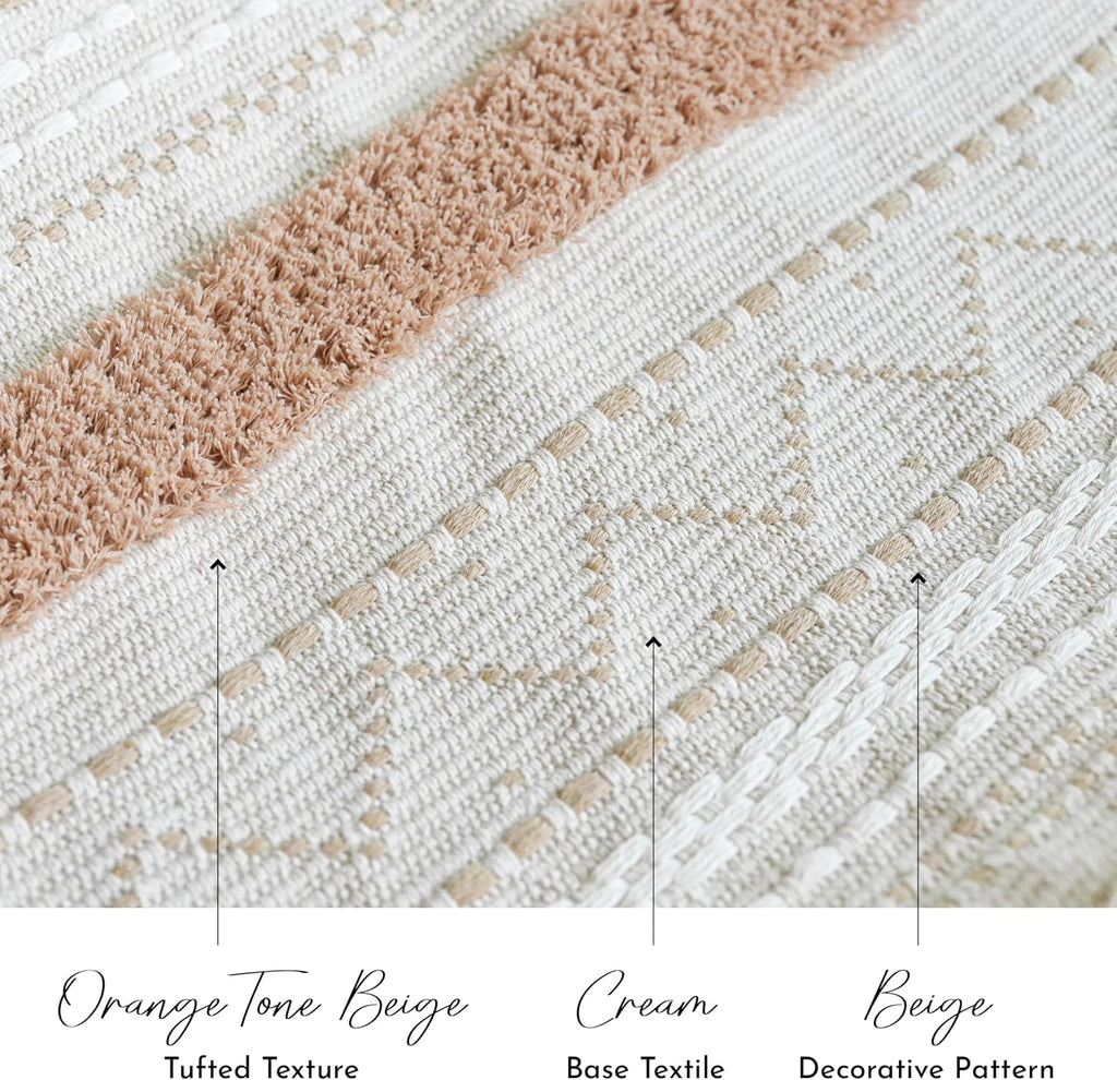 Cream Vertical Tassel Macrame Wall Hanging