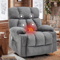 Grey Massage Rocker Recliner Chair